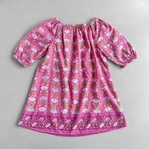 Happy by Pink Chicken Pink Floral Peasant Dress Boho India Girls size 6 years